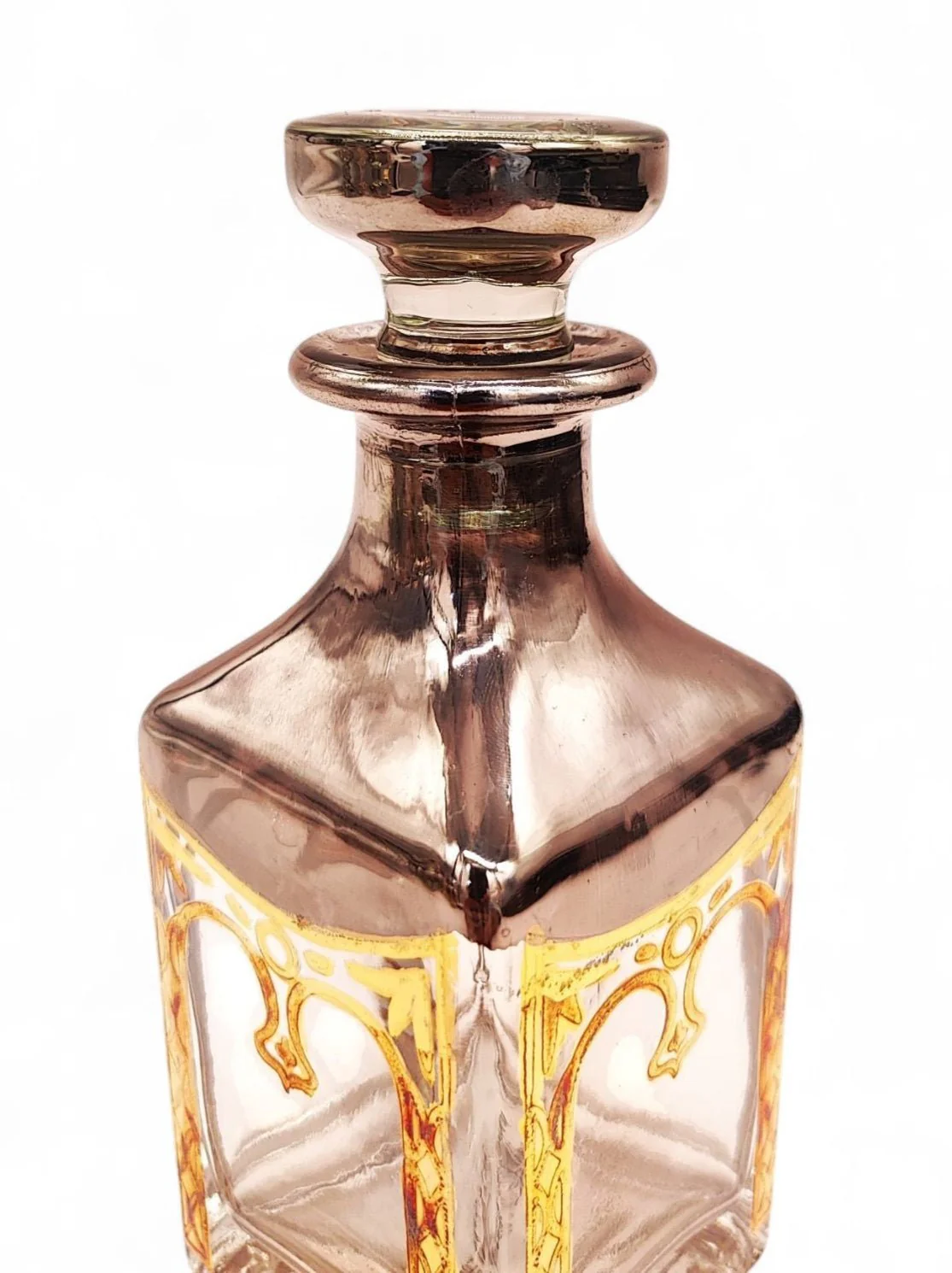 Perfume Bottle 1007 With Silver Gold Design 10.2 Tola - Image 4