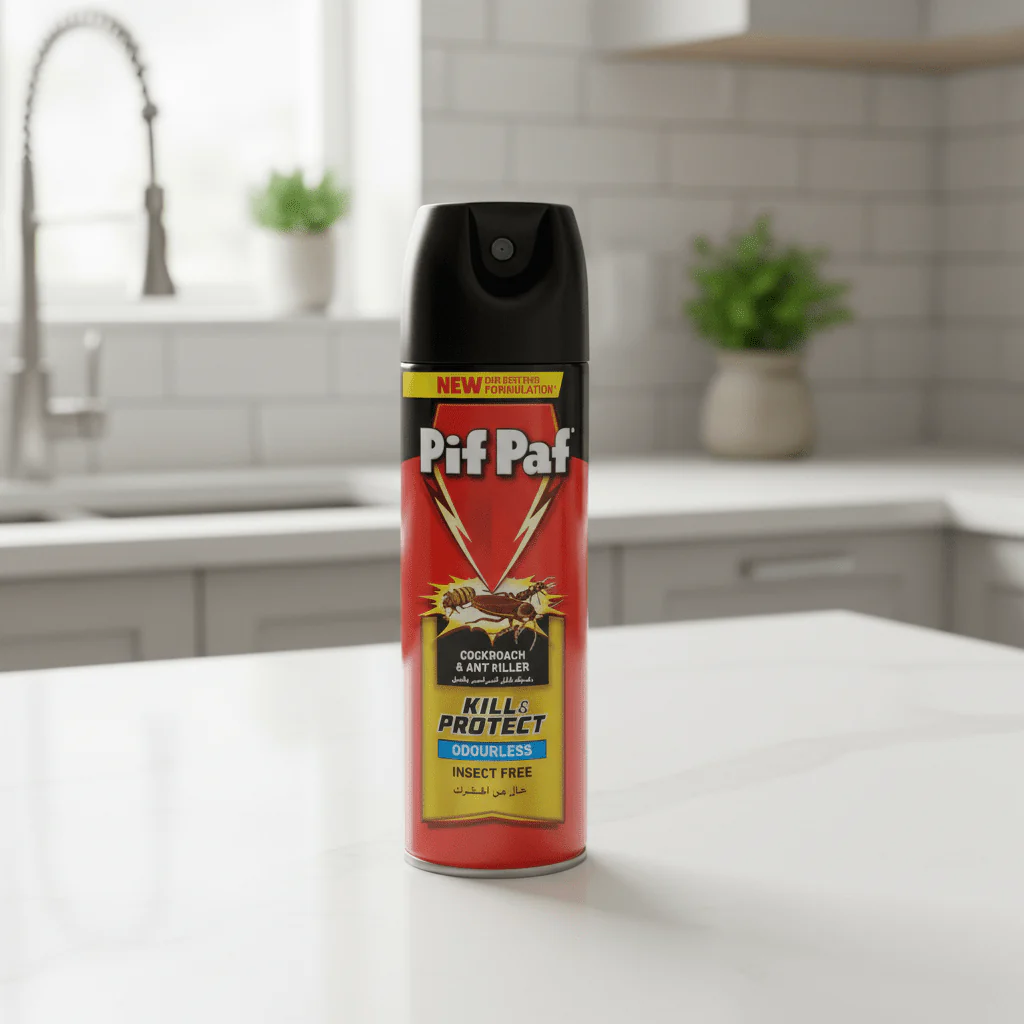 Pif Paf Kill & Protect Odourless Cockroach & Ant Killer Spray – 300ml - Image 2