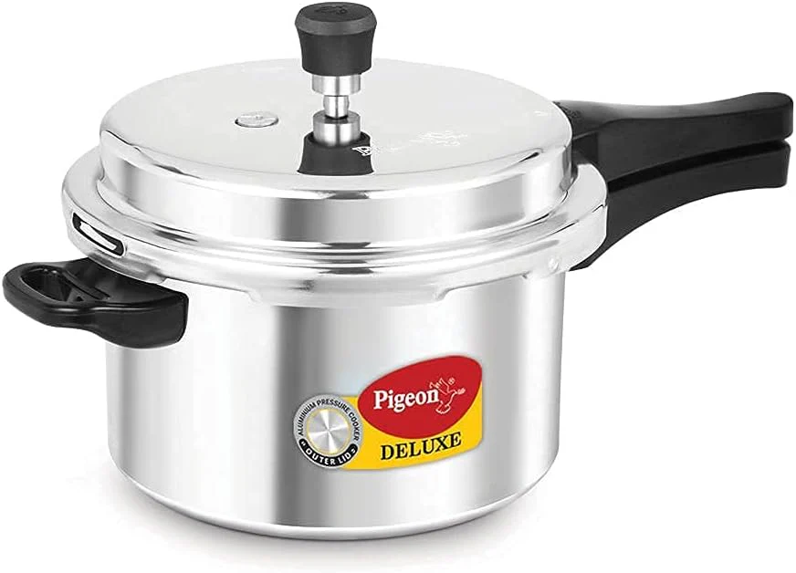 Pigeon Aluminum Pressure Cooker, Silver, 5 Litres - Image 2