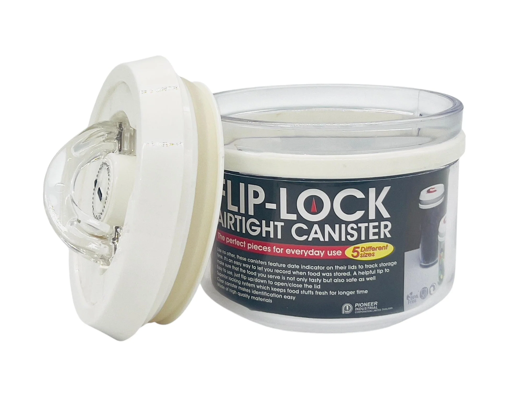 PIONEER Round Flip-Lock Air Tight Canister 680ml - Image 2
