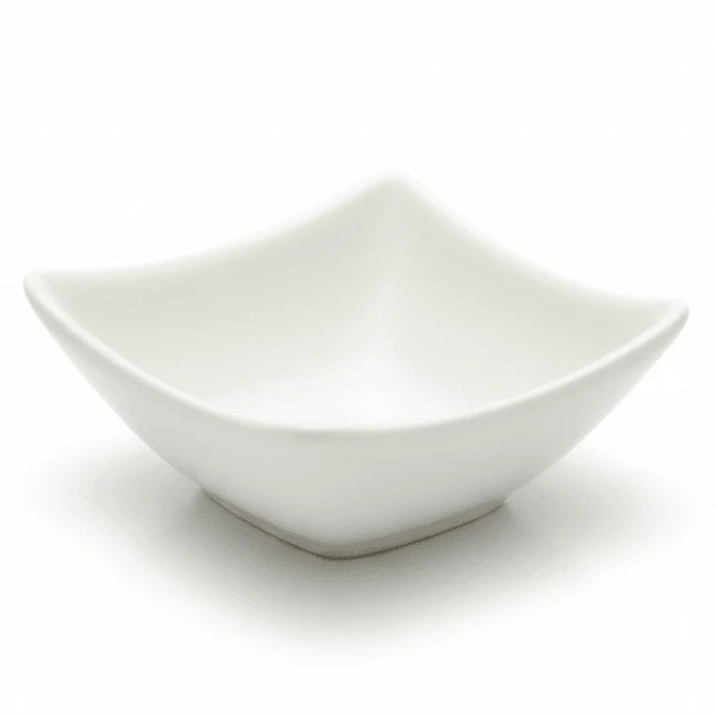 Porceletta Ivory White Mini Ceramic Dish – 3 Inch Elegant Small Plate for Sauces, Pickles & Side Serving