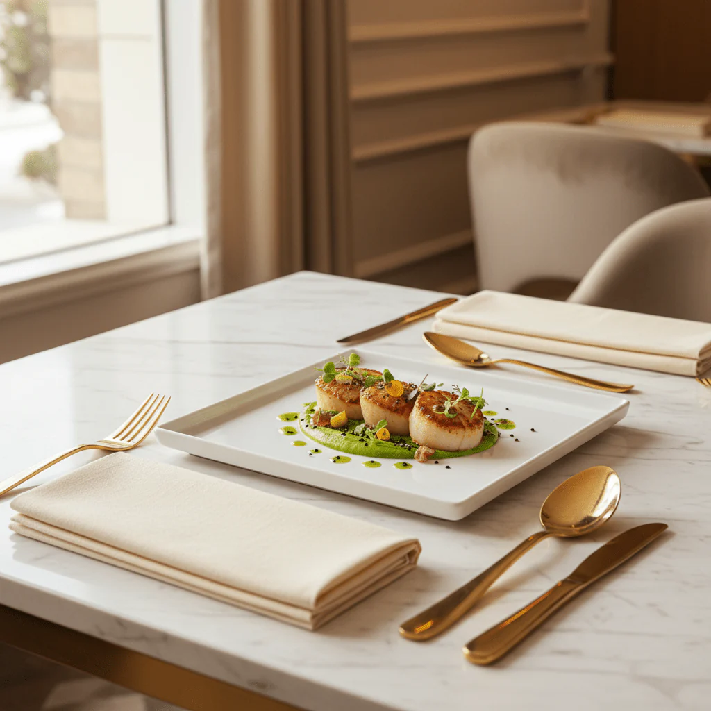 Porceletta Ivory White Square Ceramic Serving Plate – 25.4 cm Premium Elegant Dinnerware for Fine Dining & Catering - Image 2