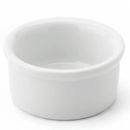 Porceletta Mini White Ceramic Ramekin Bowl 4.5 cm – Small Baking & Sauce Cup for Individual Portions