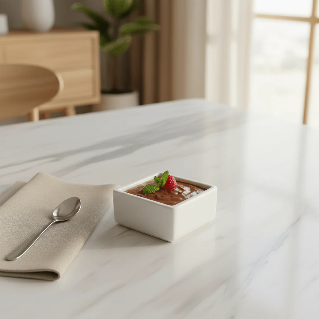 Porceletta White Square Ceramic Bowl – 8 cm Modern Minimalist Bowl for Desserts, Sauces & Side Dishes - Image 2