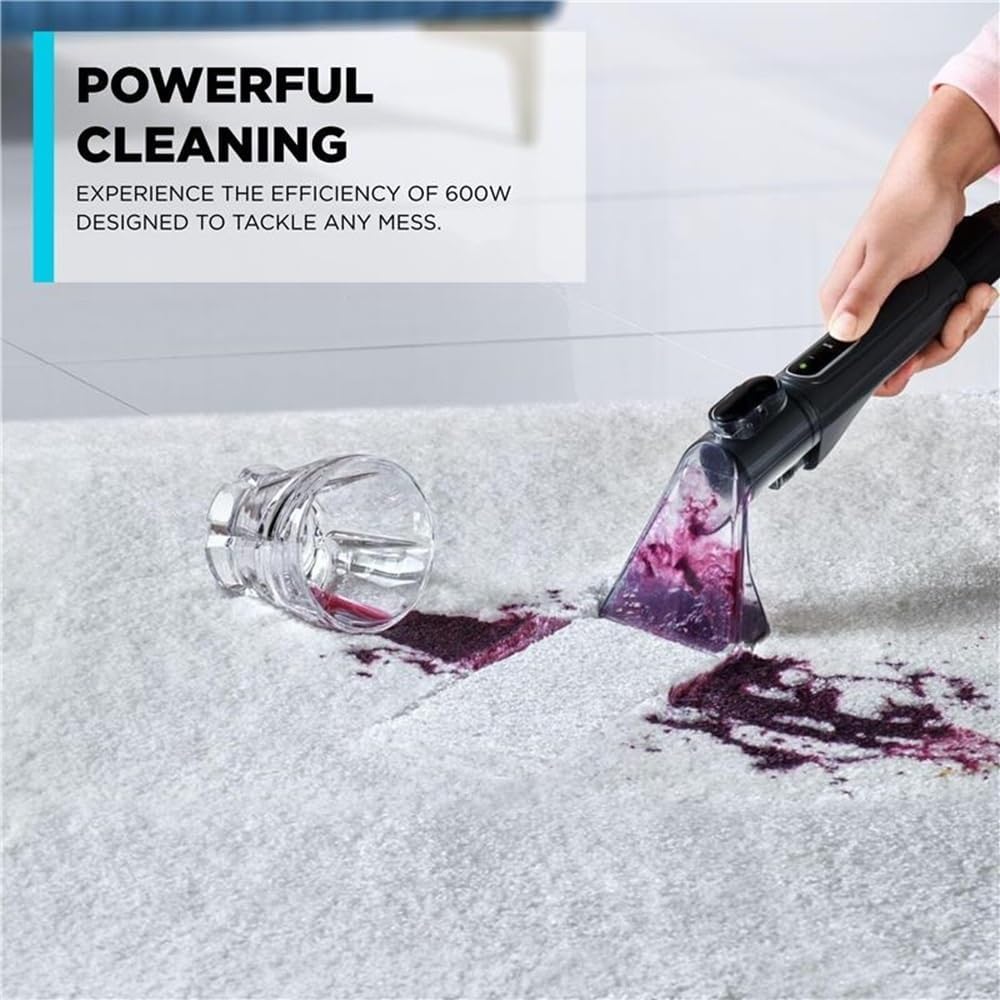 BLACK+DECKER 600W Multisurface Spot Cleaner for Carpet, Sofa, Upholstery, Stairs & Car Interior | Stain Remover with Dual Tank System, 5 Attachments, Cleaning Solution, Black | BHSC600C-B5 - Image 3
