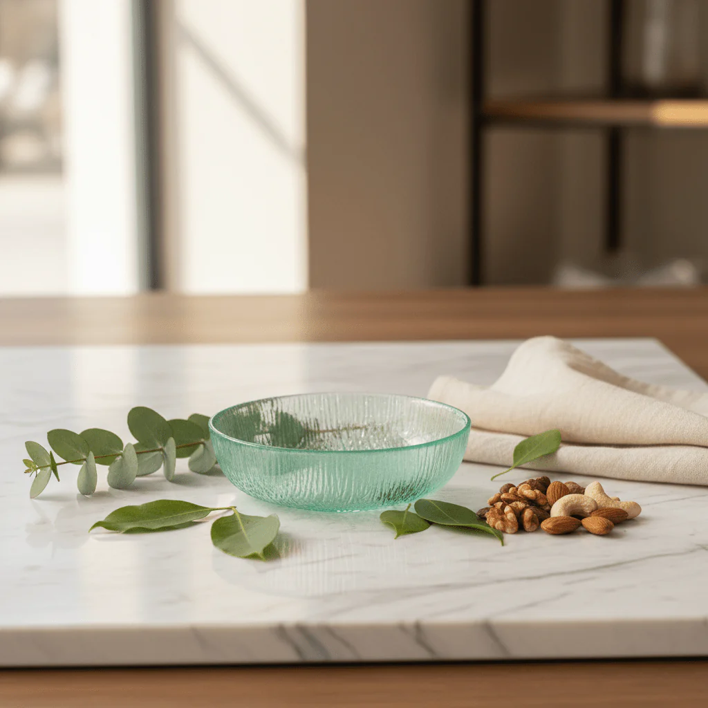 Premier Round Glass Bowl – Minimalist Everyday Glass Bowl for Serving Snacks, Fruits & Meals 12 cm - Image 2