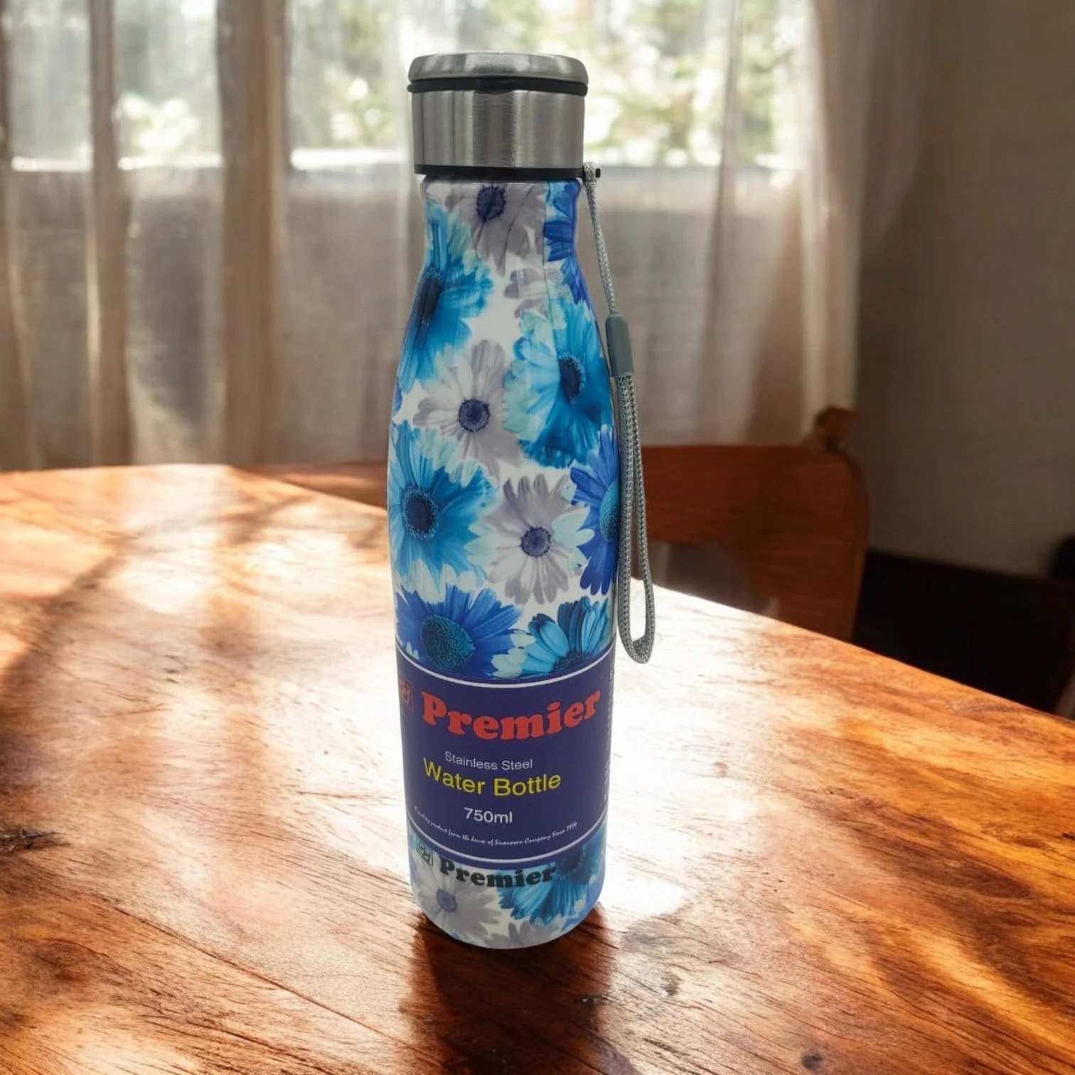 Premier Stainless Steel Water Bottle 750ml Reusable Dishwasher With Design Color Printed