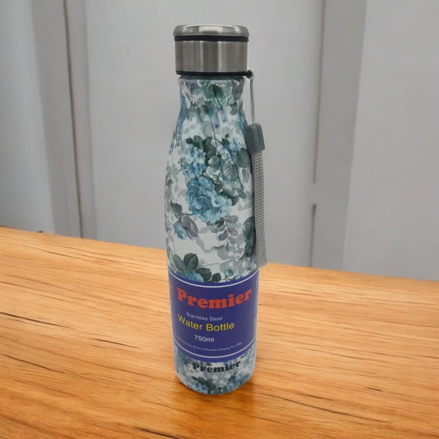 Premier Stainless Steel Water Bottle 750ml Reusable With Design Color Printed