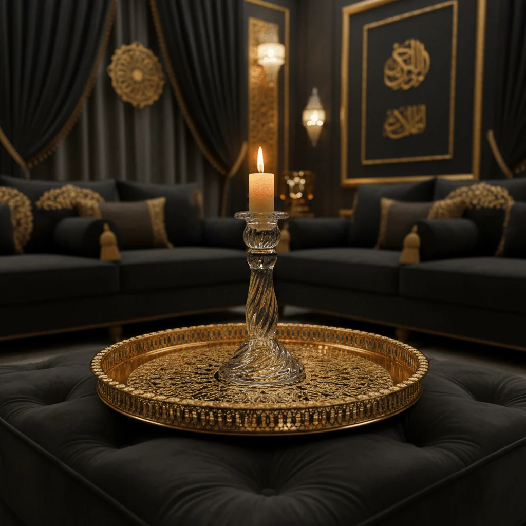 Premium Glass Footed Decorative Candle Holder for Luxury Interior and Event Styling – 18cm - Image 3