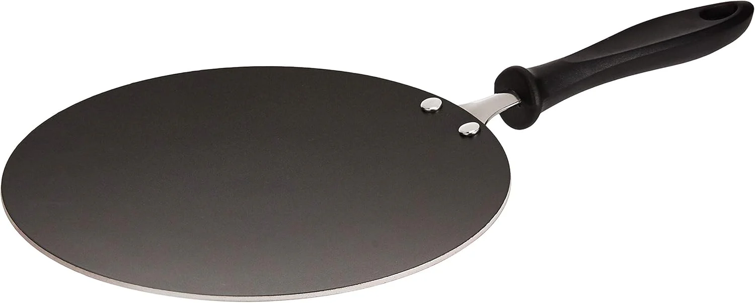 Prestige 25cm Concave Tawa – Curved Non-Stick Roti Pan, Black (PR15856)