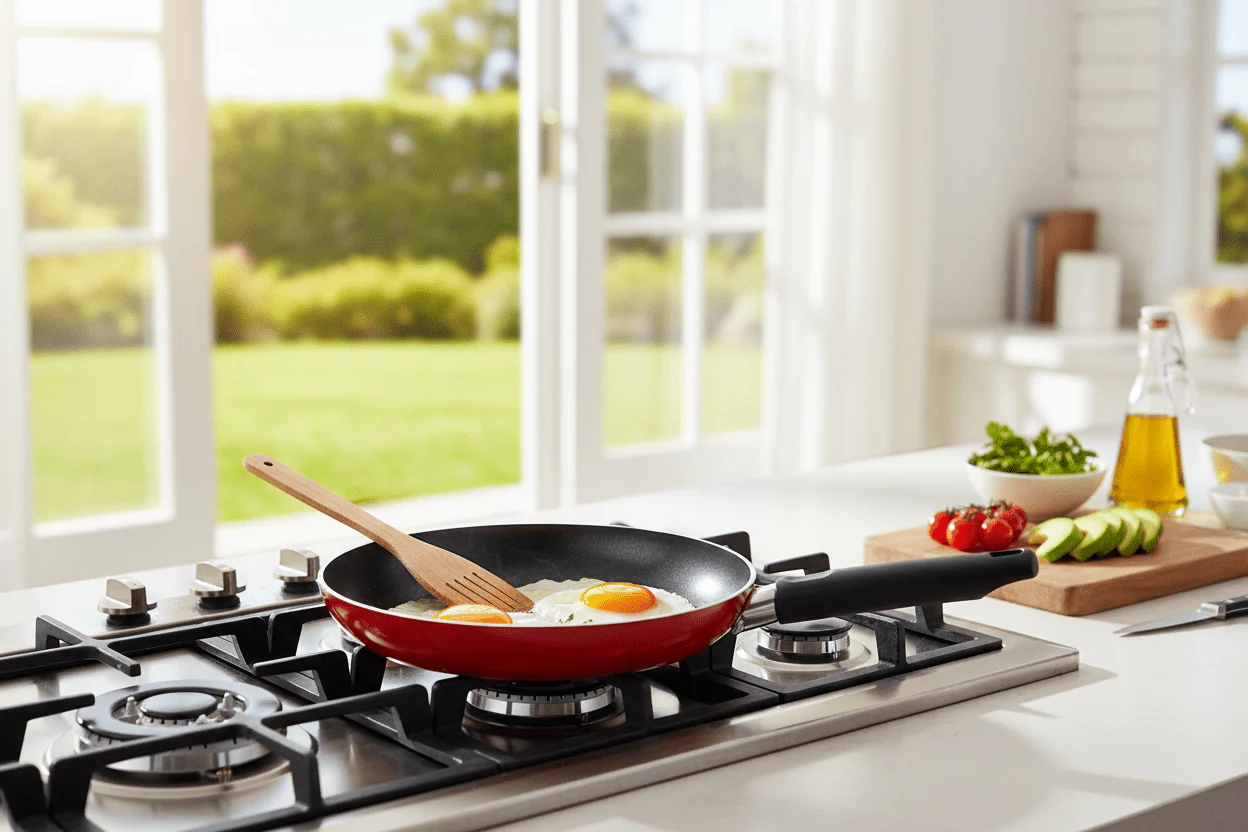 Prestige Classique 28cm Non-Stick Fry Pan – 3X Ultra Tough Coating, Red (PR15904) - Image 3