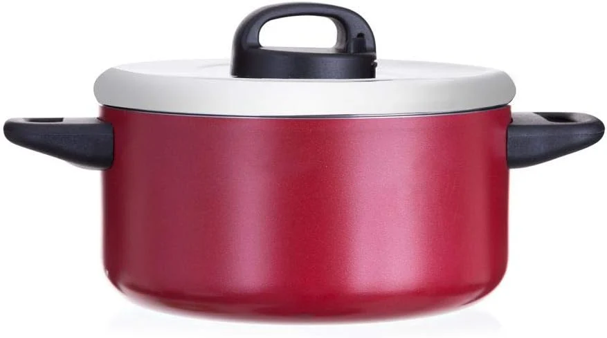 Prestige Classique 22cm Stockpot – Durable Non-Stick Cooking Pot, Red (PR21252) - Image 2