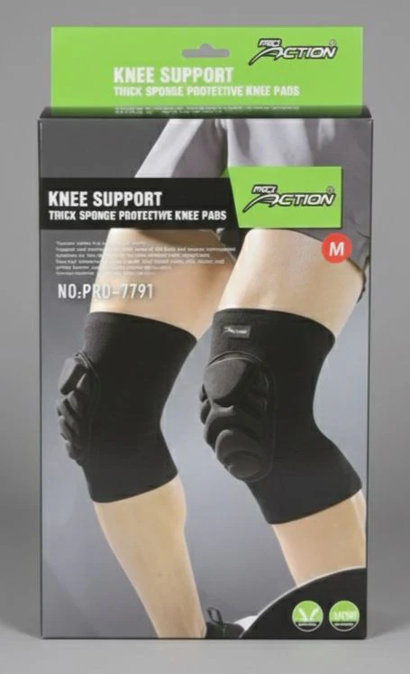 Pro Action Knee Support-Medium, Thick Sponge Protective Knee Pads, Breathabl, Pro-7791