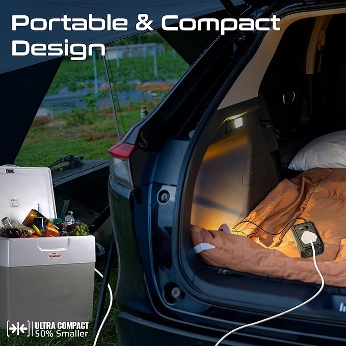 PROMATE 5 in 1 Car Power Inverter DC to AC Multi-Port 200 Watt, Dual USB-C Ports 65 Watt / 30 Watt Power Delivery & Dual QC 18 Watt USB-A Ports, LCD Digital Screen - Image 6