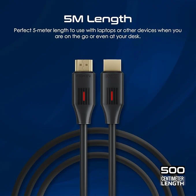 PROMATE HDMI 2.0 Cable, 4K@60Hz HDMI to HDMI Slim 5 meter Cable, ProLink4K60-500 - Image 3