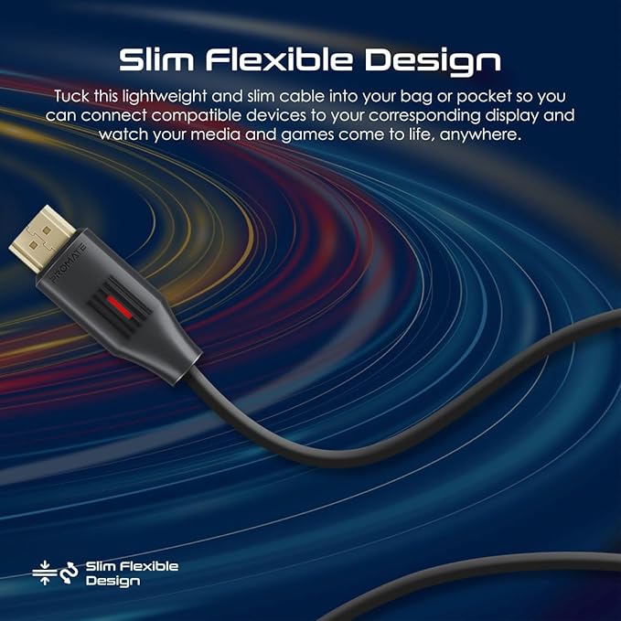 PROMATE HDMI 2.0 Cable, 4K@60Hz HDMI to HDMI Slim 5 meter Cable, ProLink4K60-500 - Image 6
