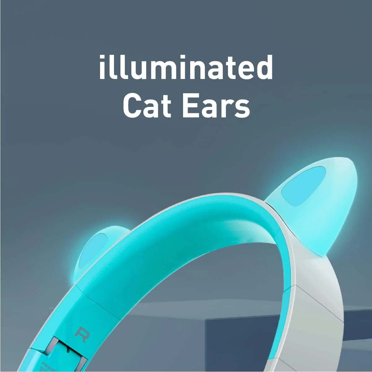 Promate Kids Wireless Bluetooth Headphones, Kawaii Style Wired/Wireless Foldable Headphones with Attached LED Cat Ears, 93Db Safe Volume Limit, Mic, AUX, TF Card Slot and 40H Playtime, Panda - Image 5
