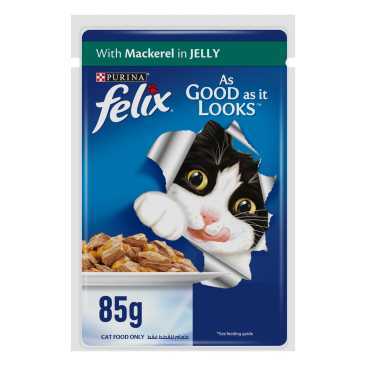 Purina Felix Adult Cat with Mackerel in Jelly Pouch-85gram