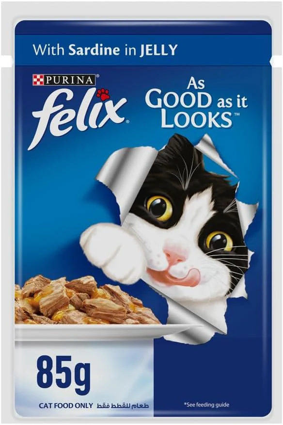 Purina Felix Adult Cat with Sardine in Jelly-85gram