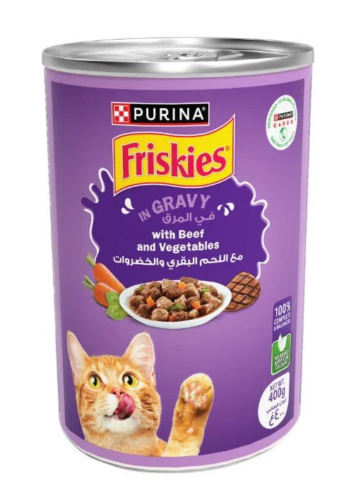 Purina Friskies Beef, Chicken & Vegetables in Gravy Cat Wet Food 400g