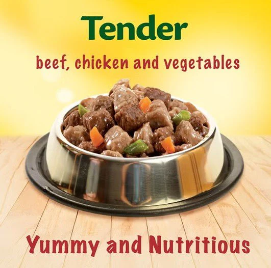 Purina Friskies Beef, Chicken & Vegetables in Gravy Cat Wet Food 400g - Image 2