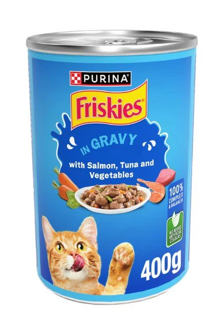 Purina Friskies Salmon, Tuna & Vegetables in Gravy Cat Wet Food 400g