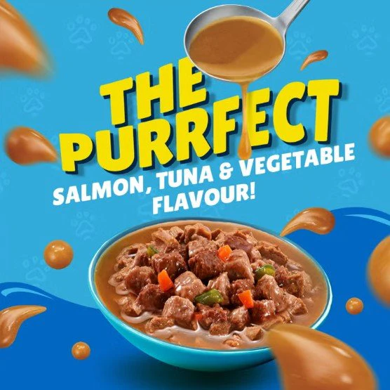 Purina Friskies Salmon, Tuna & Vegetables in Gravy Cat Wet Food 400g - Image 2