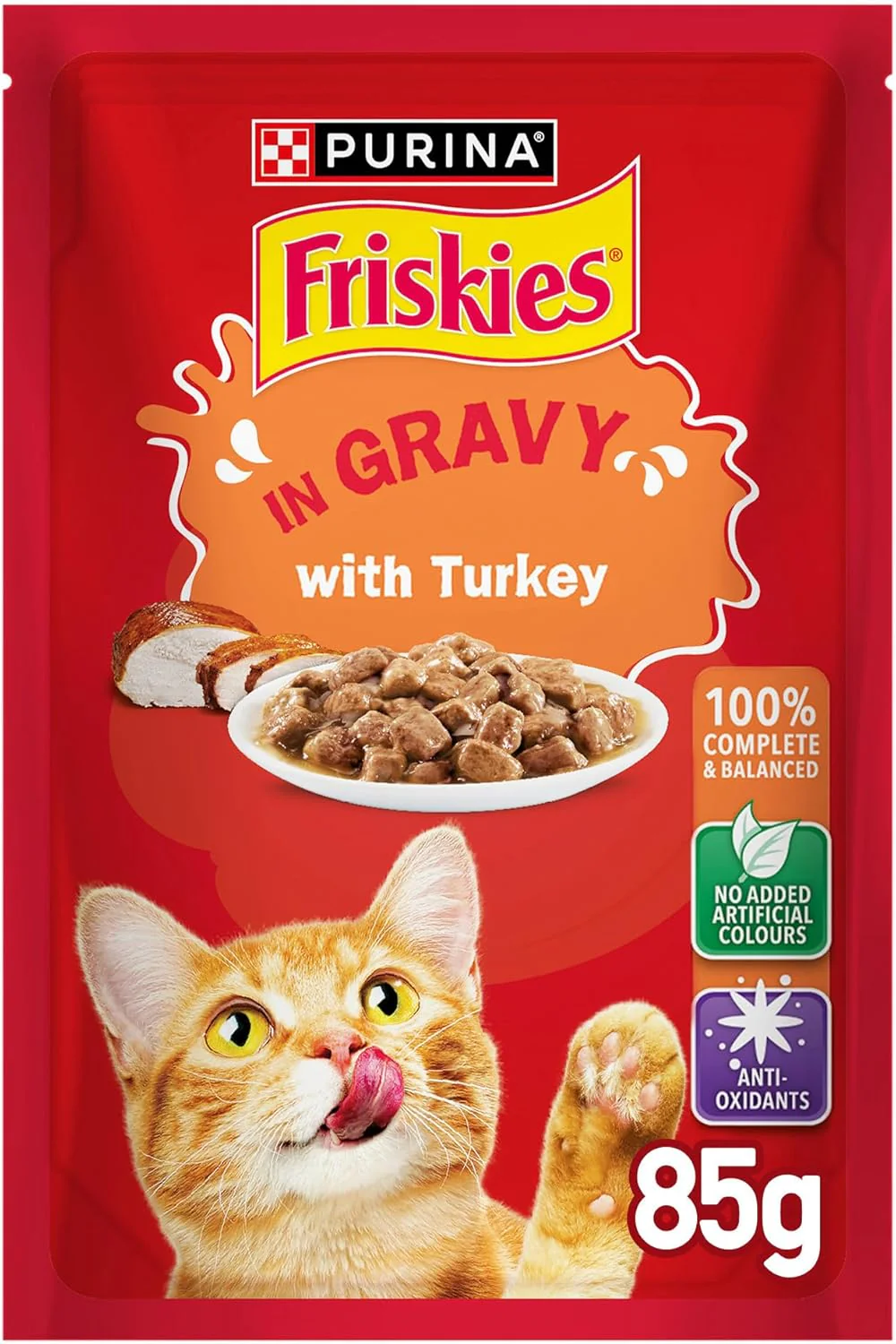 Purina Friskies Turkey in Gravy Adult Cat Wet Food 85g