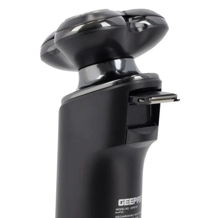 Geepas GSR57501 3-Head Rechargeable Shaver - Blue | IPX6 Waterproof, Lithium Battery | Fast Charging | Easy Cleaning | LED Indicator | Long-Lasting Motor - Image 3
