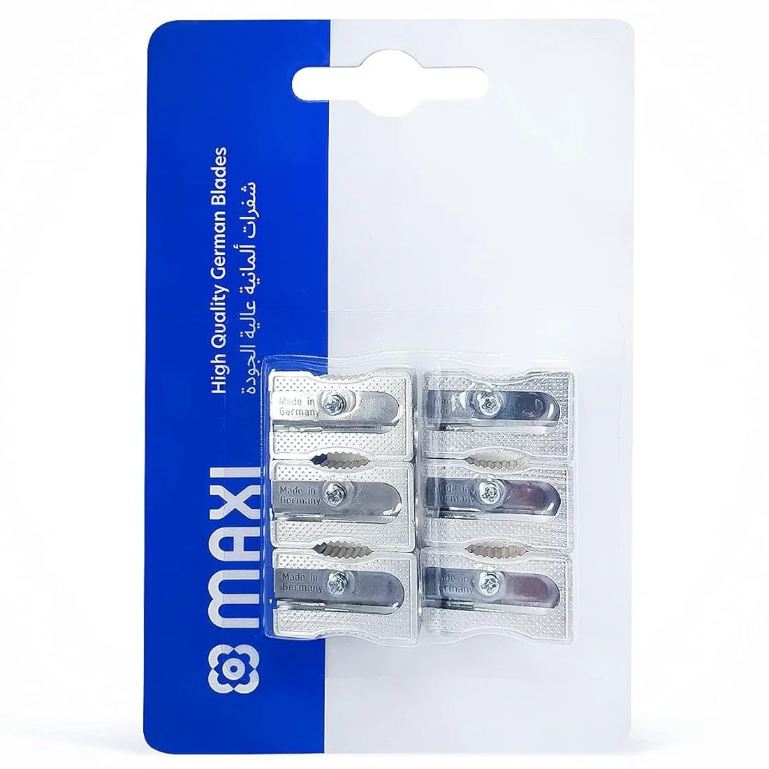 Maxi Metal Pencil Sharpener – Single Hole | Pack of 6