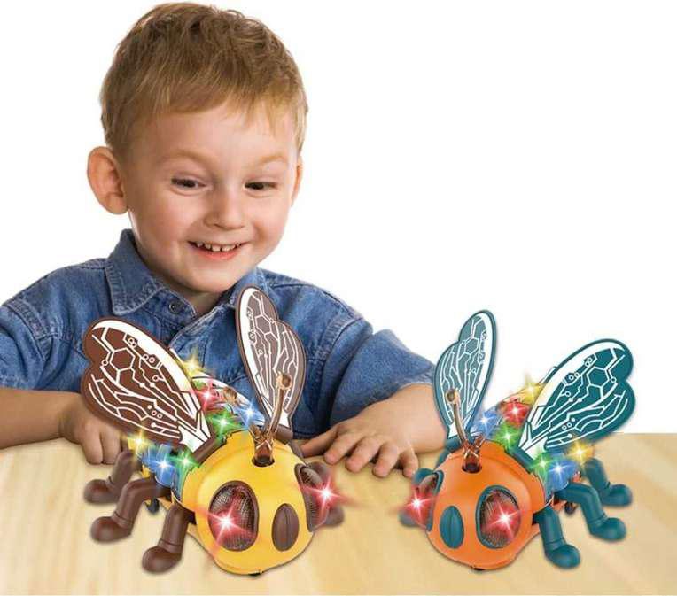 Quan Xin Battery Opperated Electric Bee, Light & Sound Toy for Children, Multicolour - Image 2