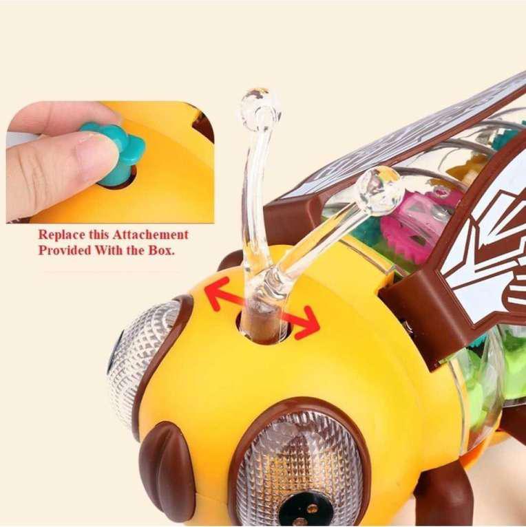 Quan Xin Battery Opperated Electric Bee, Light & Sound Toy for Children, Multicolour - Image 3