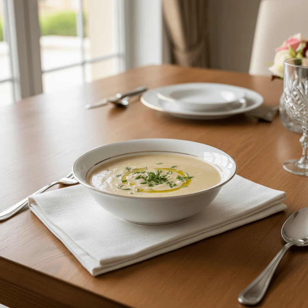 Queens White Ceramic Soup Bowl with Golden Rim — 5.5 Inch - Image 2