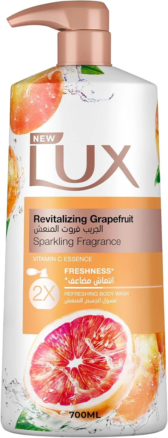 LUX Revitalizing Body Wash, Grapefruit, with Vitamin C Essence & 2x Freshness, 700ml - Image 2