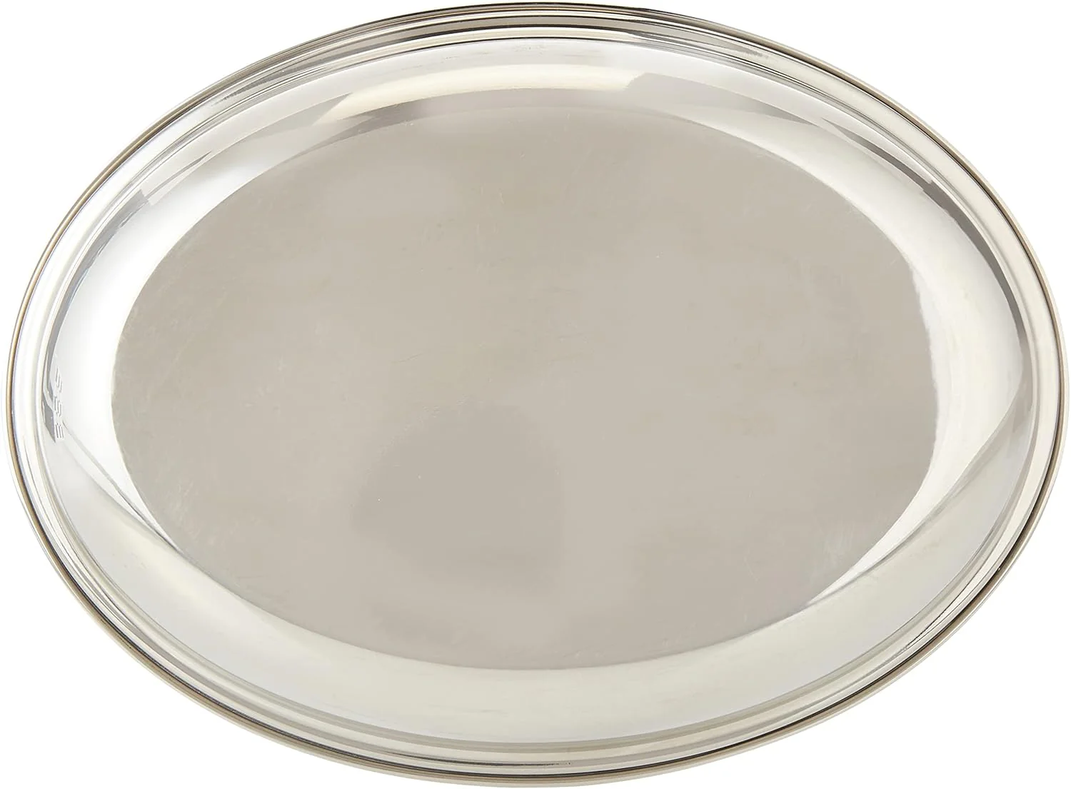 Raj Oval Stainless Steel Deep Serving Plate Silver ODP003 Soup Plate Salad Plate Dessert Plate- 22.5CM - Image 4