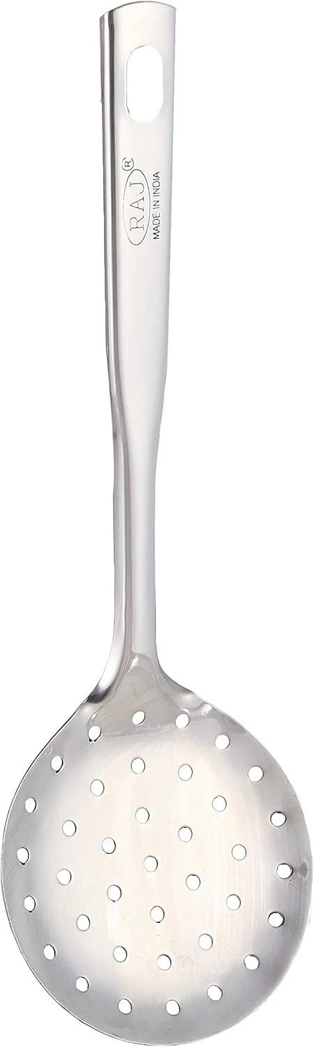 Raj Prince Stainless Steel Skimmer 29 cm VPS001 – Pasta, Noodle & Frying Strainer