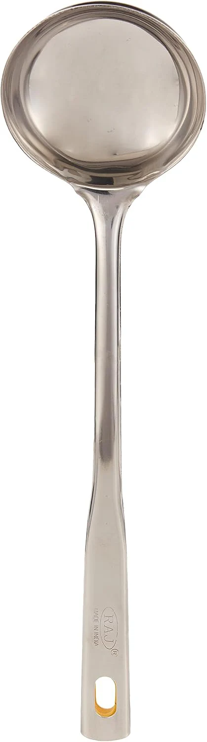 Raj Stainless Steel Queen Ladle 34.5 cm VQL001 – Heavy-Duty Cooking & Soup Serving Spoon - Image 2
