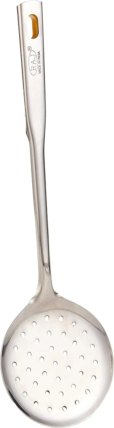 Raj Stainless Steel Queen Skimmer, 37.5 cm, VQS002, Fryer Food , Pasta Skimmer , Spaghetti Skimmer , Noodle Skimmer , Fries Skimmer , Fries Skimmer