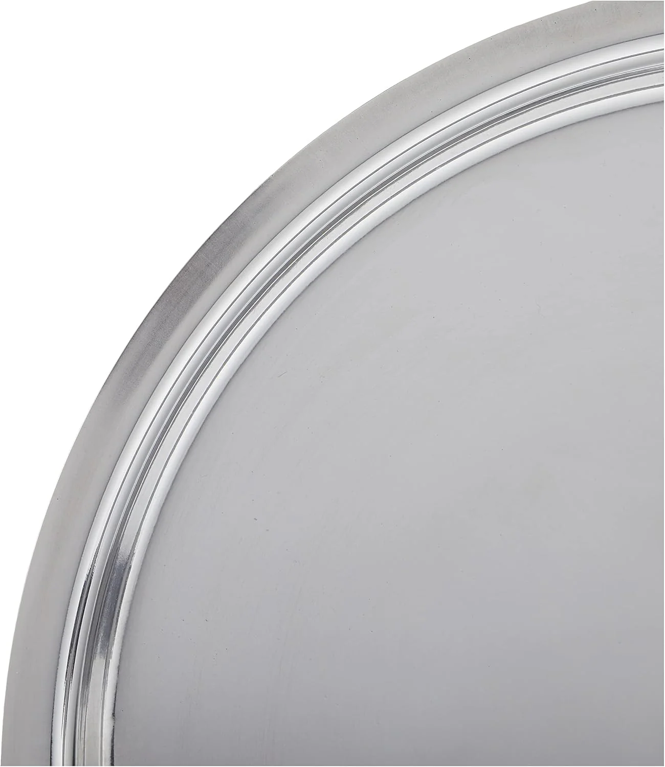 Raj Stainless Steel Round Dinner Plate Silver TP0011 Serveware Rice Plate-25CM - Image 4