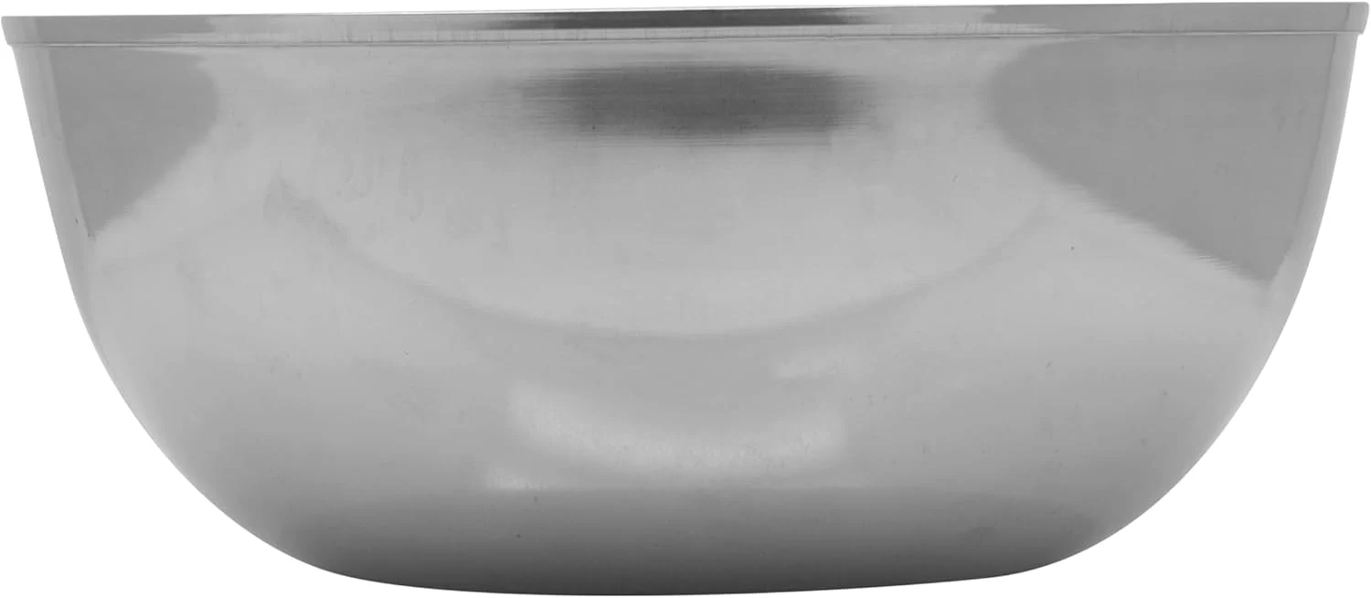 Raj Stainless Steel Serving Round Bowls, MV0012 Curry Bowl Salad Bowl Side Bowl Dessert Bowl-22CM