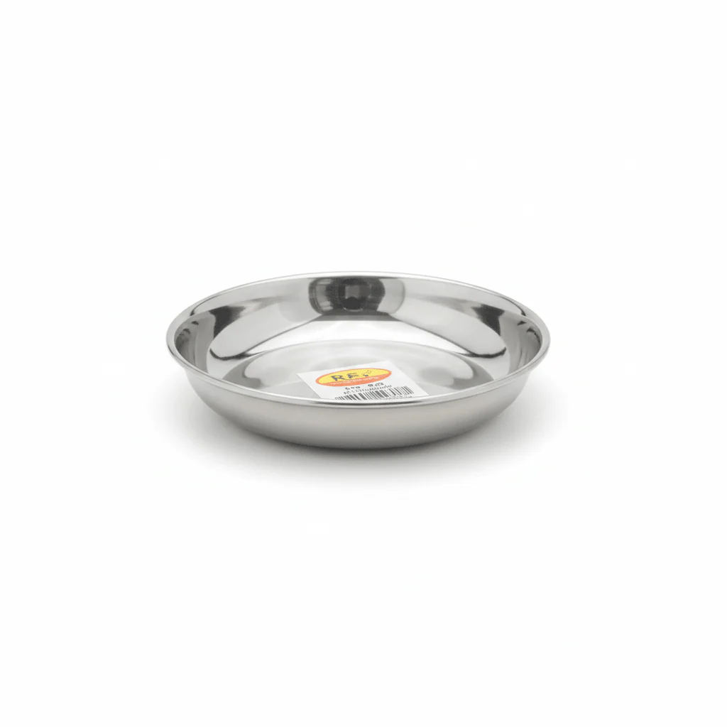 Raj Stainless Steel Small Serving Plate – 12 cm
