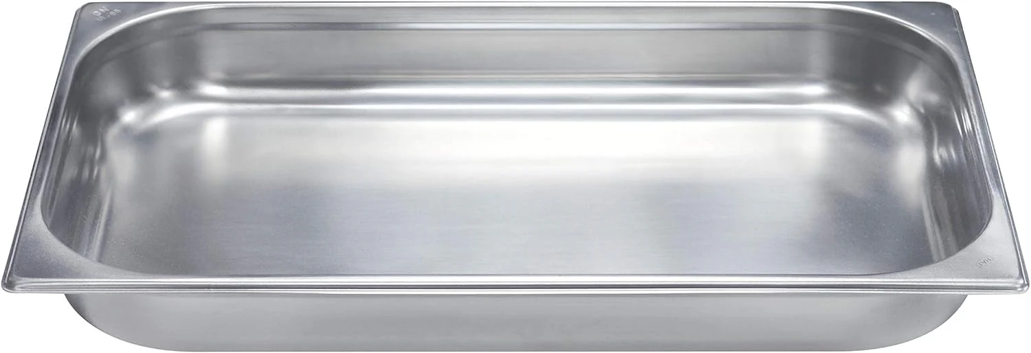 Raj Steel GN Gastronorm Pan, Silver  CS5702 - Catering Pan, Food Warmer, Storage Container-53cmX32.5cmX6.5cm