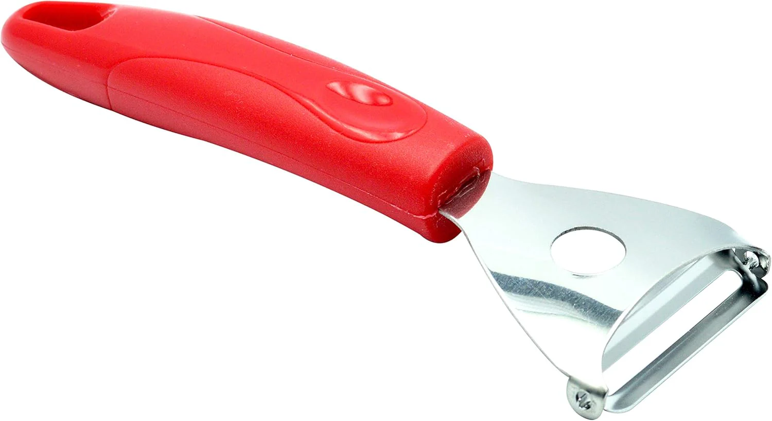Raj Steel Handle Y Shape Peeler,  Potato Peeler  Apple Peeler Vegeteable Peeler- 23.5cm-Red - Image 2