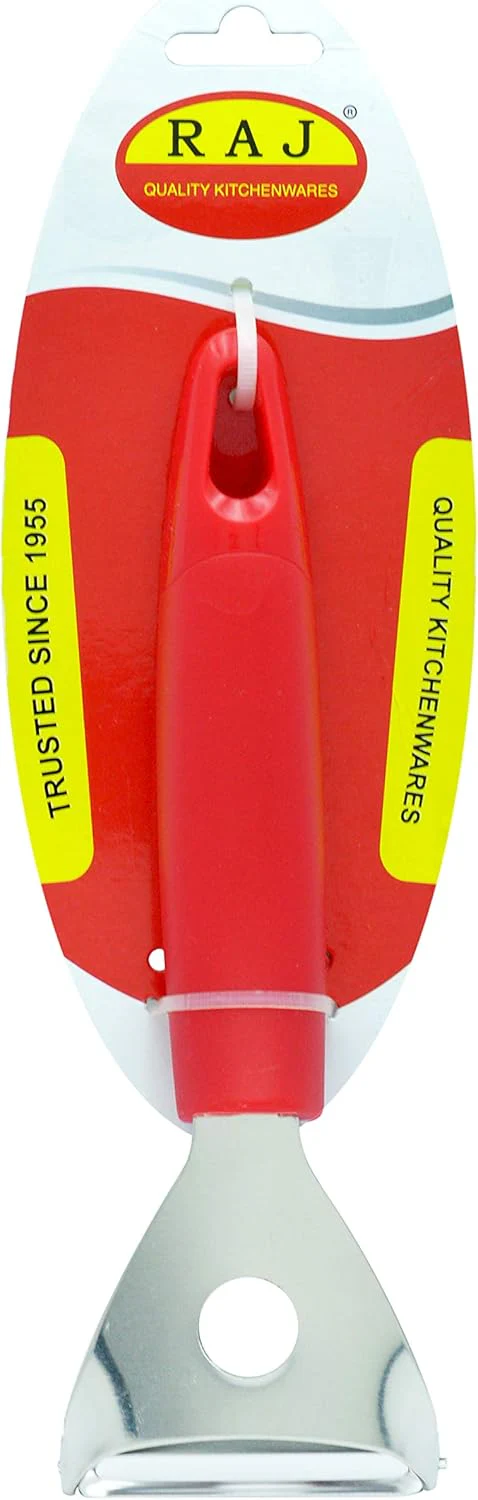 Raj Steel Handle Y Shape Peeler,  Potato Peeler  Apple Peeler Vegeteable Peeler- 23.5cm-Red - Image 3
