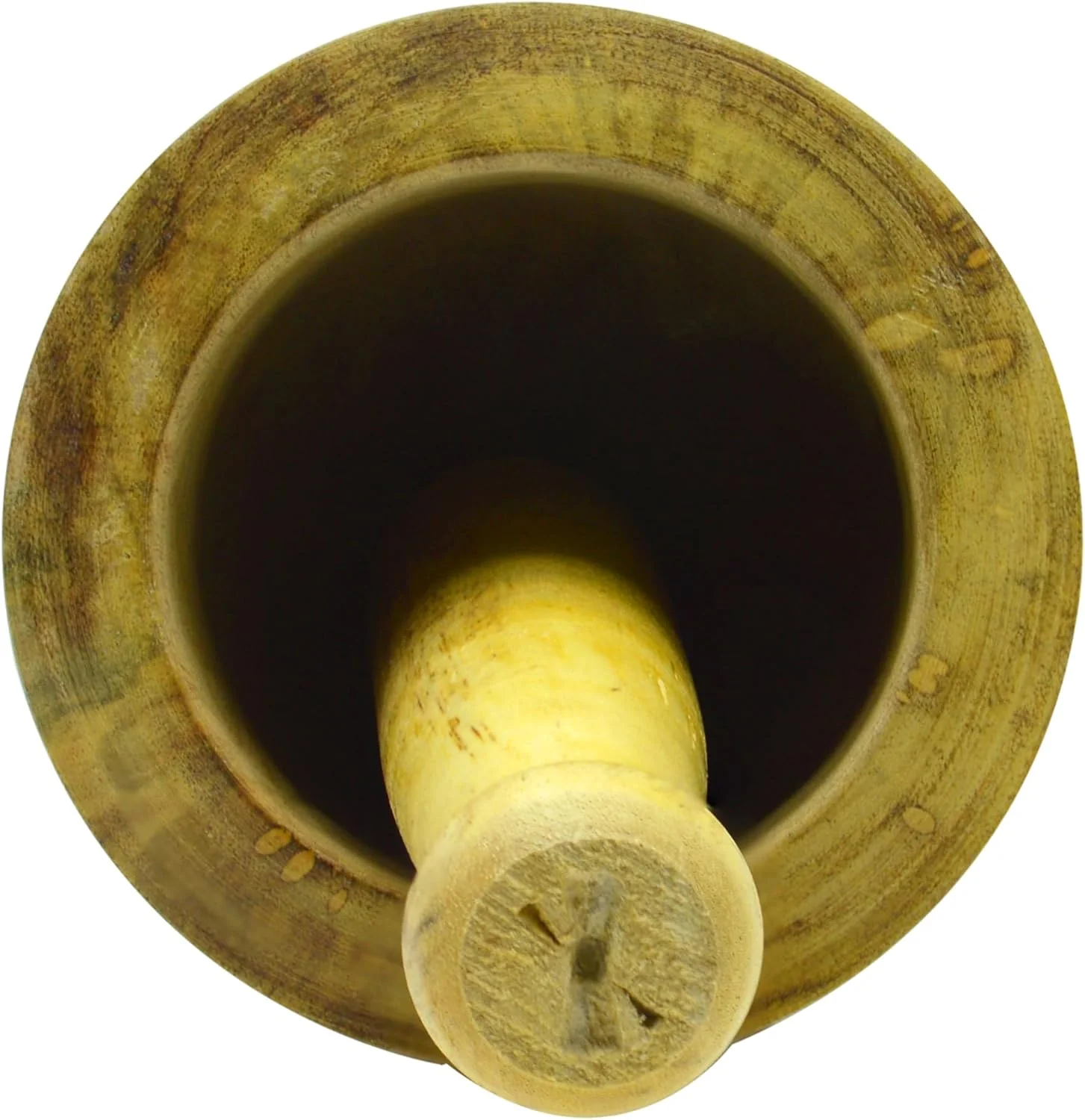 Raj Wooden Mortar And Pestle Set Wooden WMO003, Garlic Crusher , Manual Spices Grinder Chutney Maker Ideal for Ginger Garlic, Herbs Grinder-12CM - Image 3