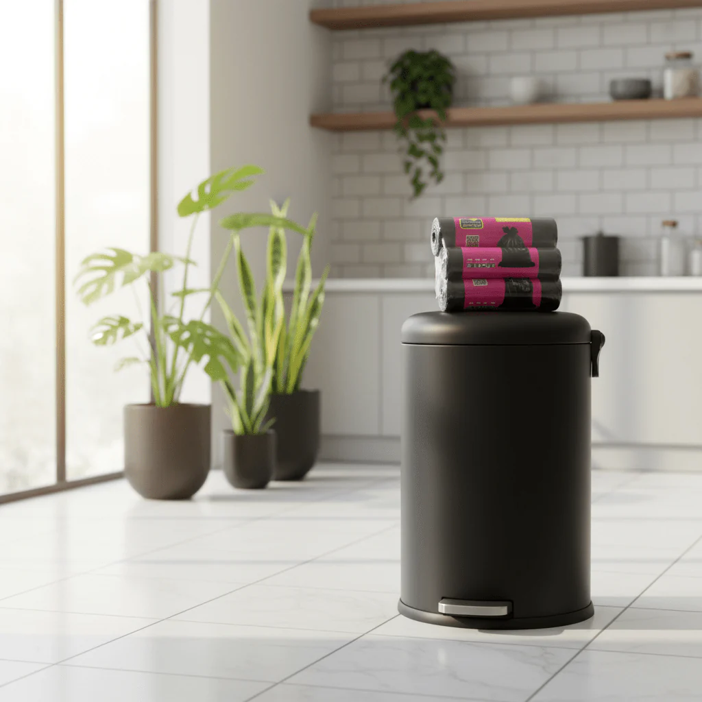Rasa Black Garbage Bags 10 Gallon 50x60 cm – 15 Bags x Pack of 3 - Image 2