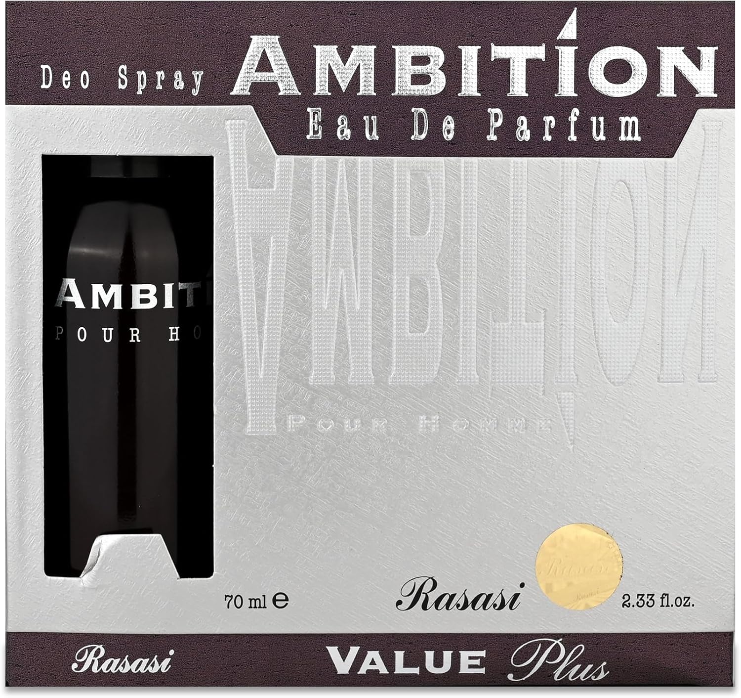 Rasasi Ambition Pour Homme EDP Deodorant-70ML+150ML - Image 2