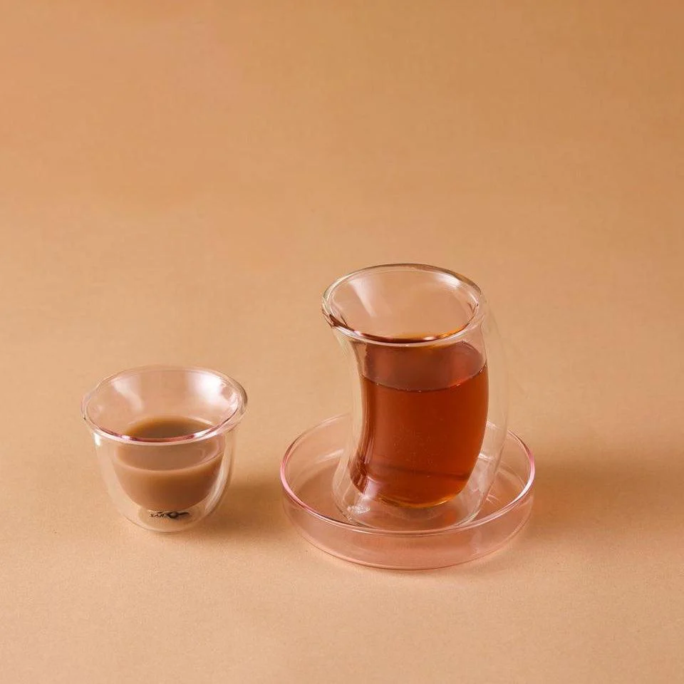 RAZ Shouq 18pcs Tea Set Pink(6pc Cava Cup 90ml, 6pcs Cup 130ml, 6pcs Saucer) - Image 3