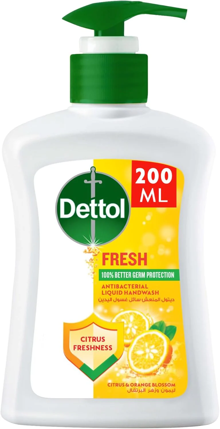Dettol Fresh Liquid Handwash Pump, Citrus & Orange Blossom Scent, 200ml