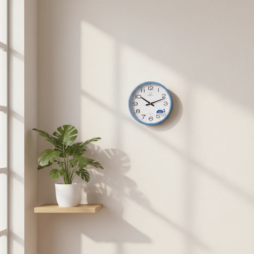 Regency Quartz Wall Clock 24cm | Silent Movement | Blue Frame | RW9020 - Image 2